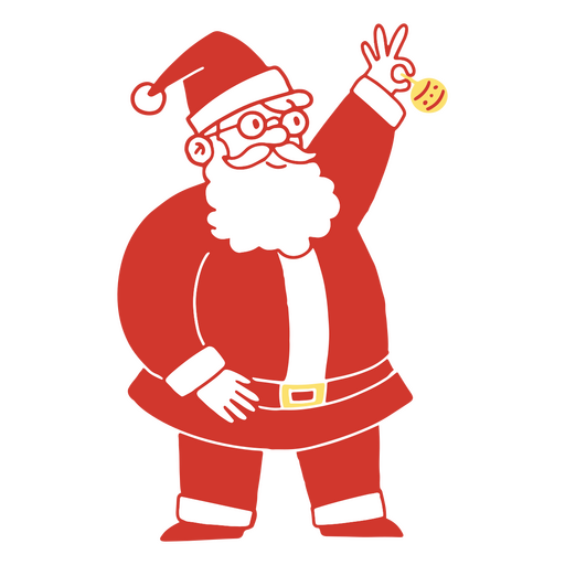 Papá Noel anunciando la temporada navideña Diseño PNG