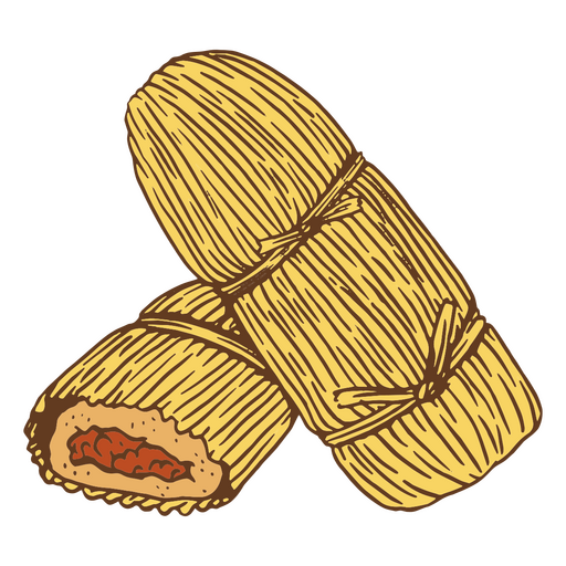 Mexican tamales PNG Design