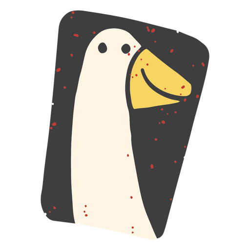 Cute goose into a nocturn frame PNG Design