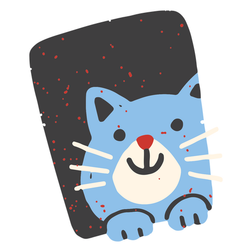 Süße Katze in einem Nocturne-Rahmen PNG-Design