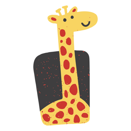 Cute giraffe in a nocturne frame PNG Design