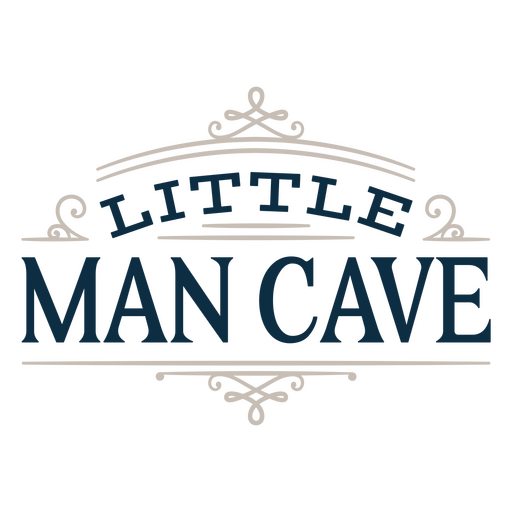 Little man cave logo PNG Design