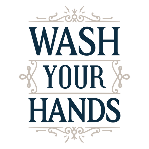 Wash your hands logo PNG Design