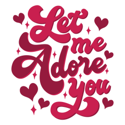 Valentins Schriftzug Zitat verehrt dich PNG-Design