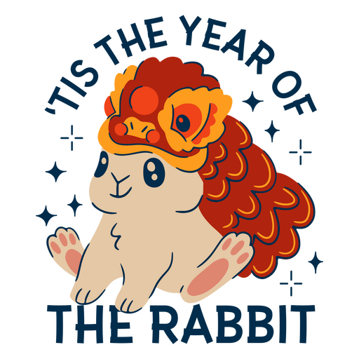 O ano do coelho Desenho PNG
