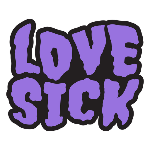 Love sick PNG Design
