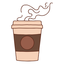 Nehmen Sie Kaffee-Farbstrich dampfend weg PNG-Design