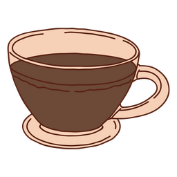 Farbstrich der amerikanischen Tasse Kaffee PNG-Design Transparent PNG