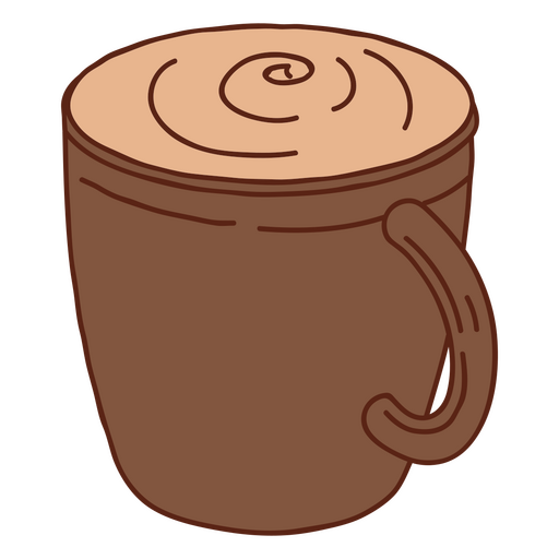 Crema de trazo de color café con leche Diseño PNG