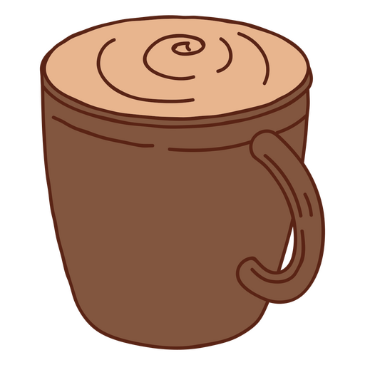 Kaffee Latte Farbstrichcreme PNG-Design