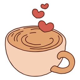 Amor de traçado de cor com leite Desenho PNG