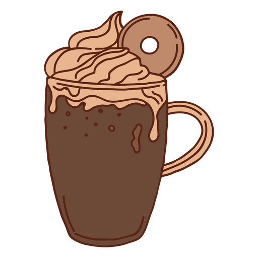 Eiskaffee-Farbcreme PNG-Design