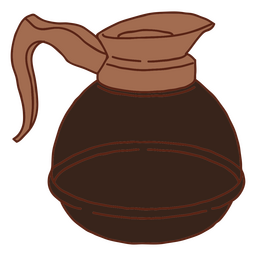 Trazo de color de cafetera americana Diseño PNG