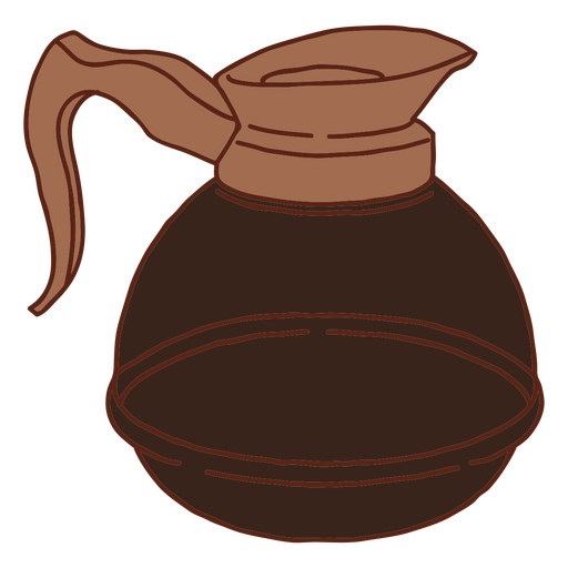 Curso de cor de pote de café americano Desenho PNG