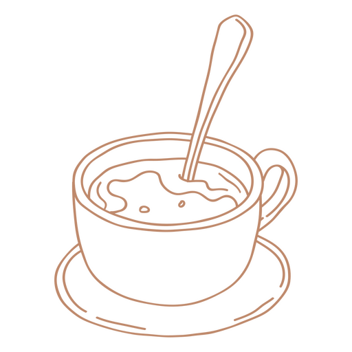 Curso de café batido Desenho PNG