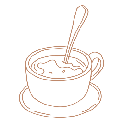 Whipped coffee stroke PNG Design