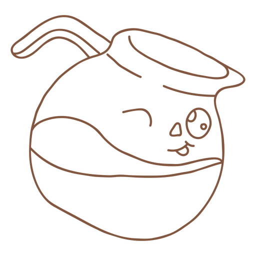 Desenho de uma cafeteira Desenho PNG