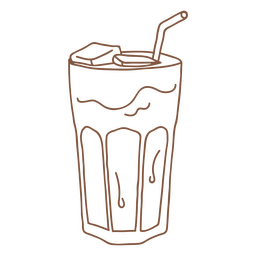 Copo de golpe de café gelado Desenho PNG