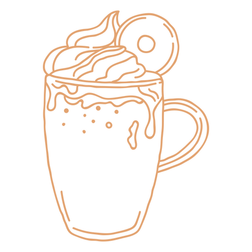 Creme de café gelado Desenho PNG