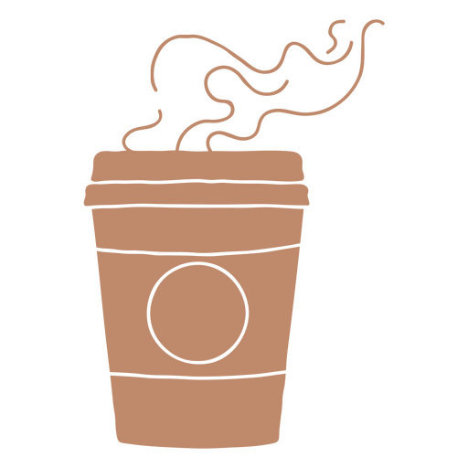 Coffee cup with smoke coming out of it PNG Design