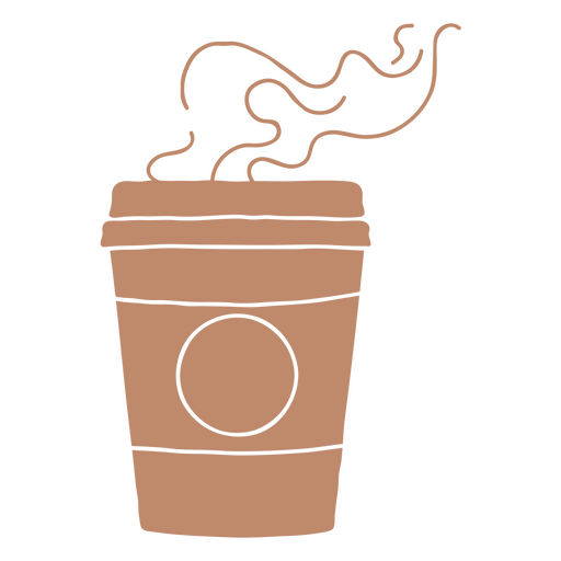 Xícara de café com fumaça saindo Desenho PNG