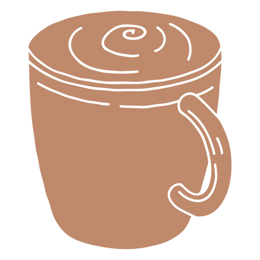 Light brown coffee cup PNG Design