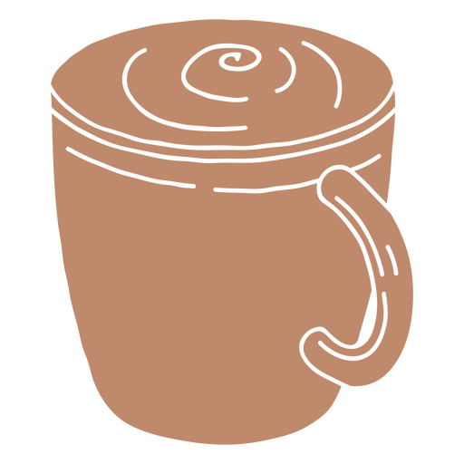 Xícara de café marrom claro Desenho PNG