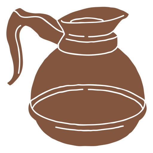 Braune Kaffeekanne PNG-Design