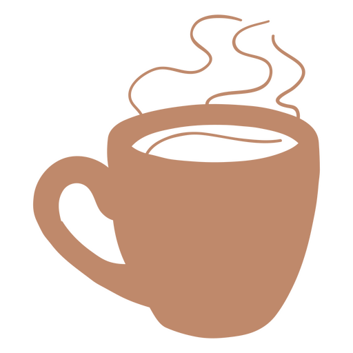 Cup of coffee light brown PNG Design