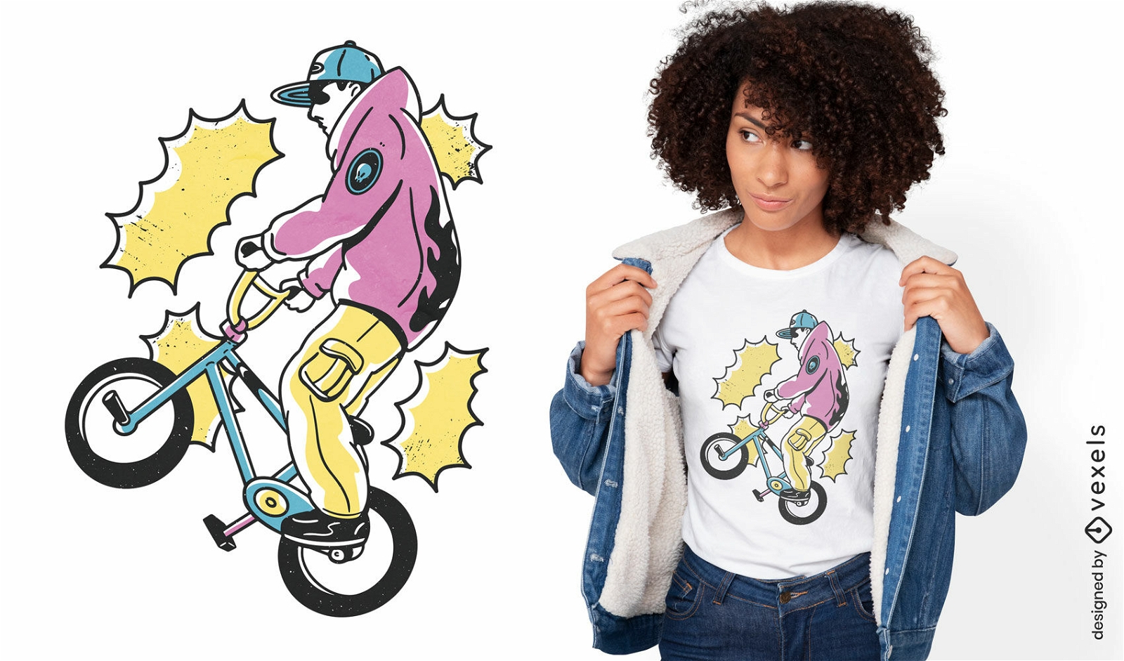 Biker Boy Pastell T-Shirt Design