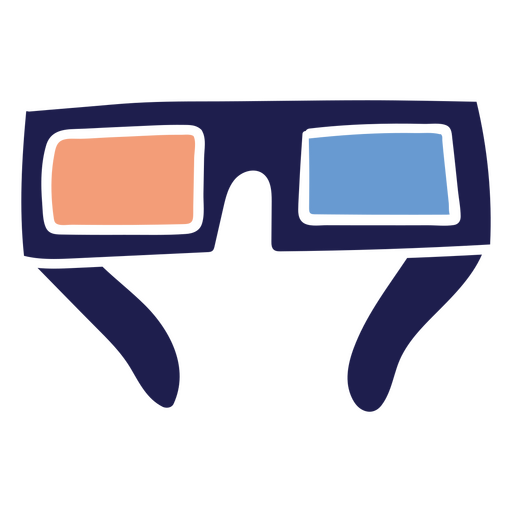 Pair of 3d movie glasses PNG Design
