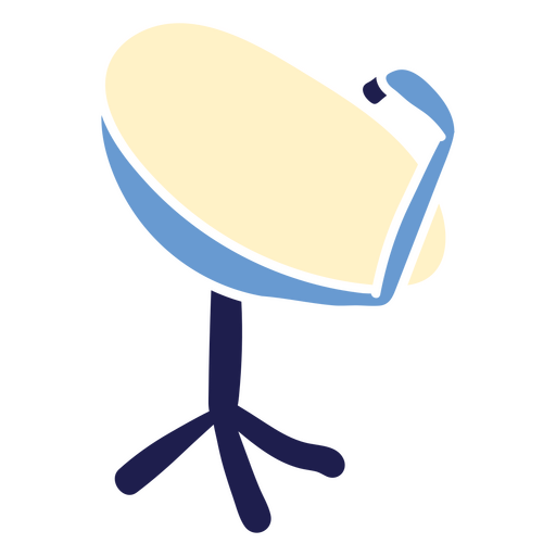 Satellite dish on a tripod flat PNG Design
