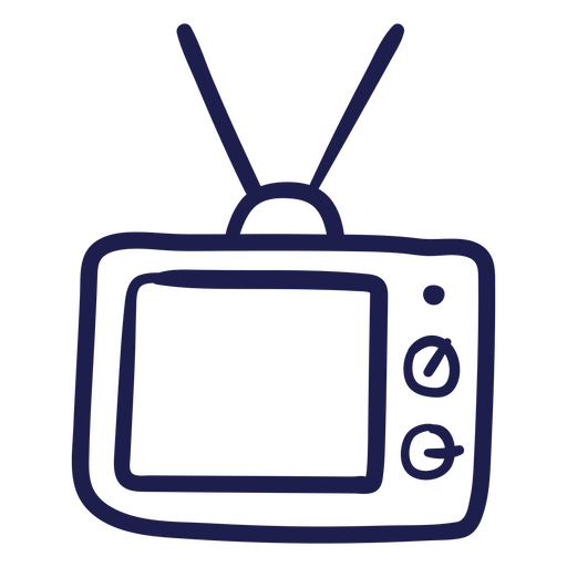 Ícone de TV azul Desenho PNG