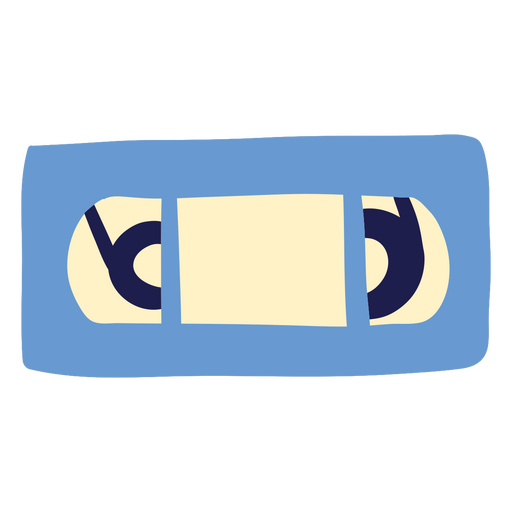 Blau-weiße Kassette PNG-Design