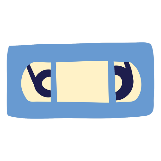 Blue and white cassette PNG Design