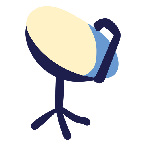 Illustration of a satellite dish on a tripod PNG Design