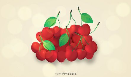 Hill of juicy fresh cherries Hill of juicy fresh cherries