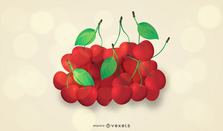Colina de jugosas cerezas frescas Colina de jugosas cerezas frescas