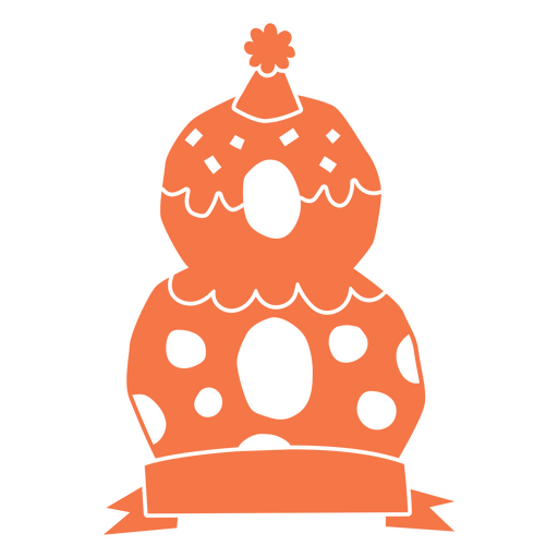 Orange cake with polka dots on it PNG Design
