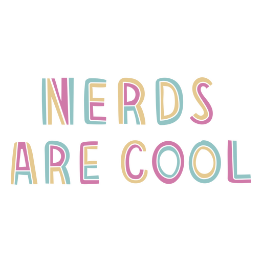Los nerds son una cita plana genial Diseño PNG