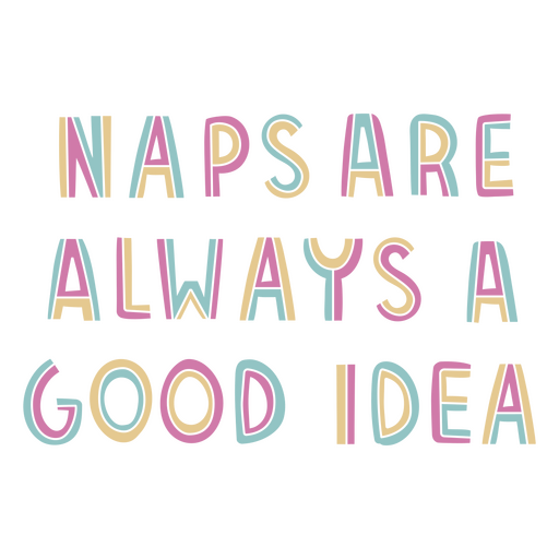 Naps flaches Zitat PNG-Design