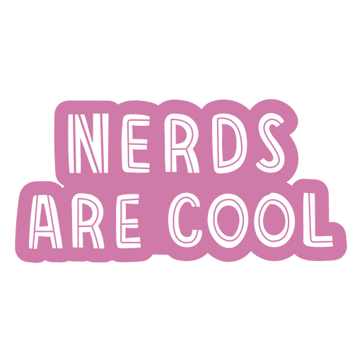 Los nerds son una cita monocromática genial Diseño PNG