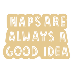 Naps monochromatisches Zitat PNG-Design