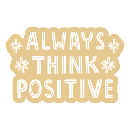 Piensa en una cita monocromática positiva Diseño PNG