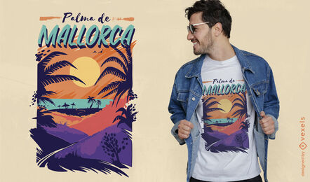 Strand im T-Shirt-Design von Palma de Mallorca