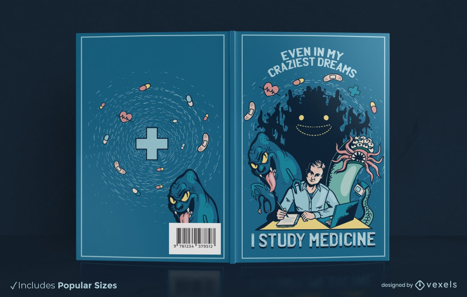 Buchcover-Design für Studenten und Monster