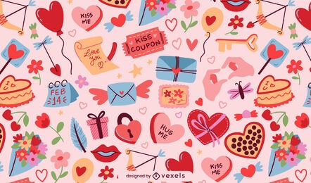 Valentinstag Urlaub Musterdesign