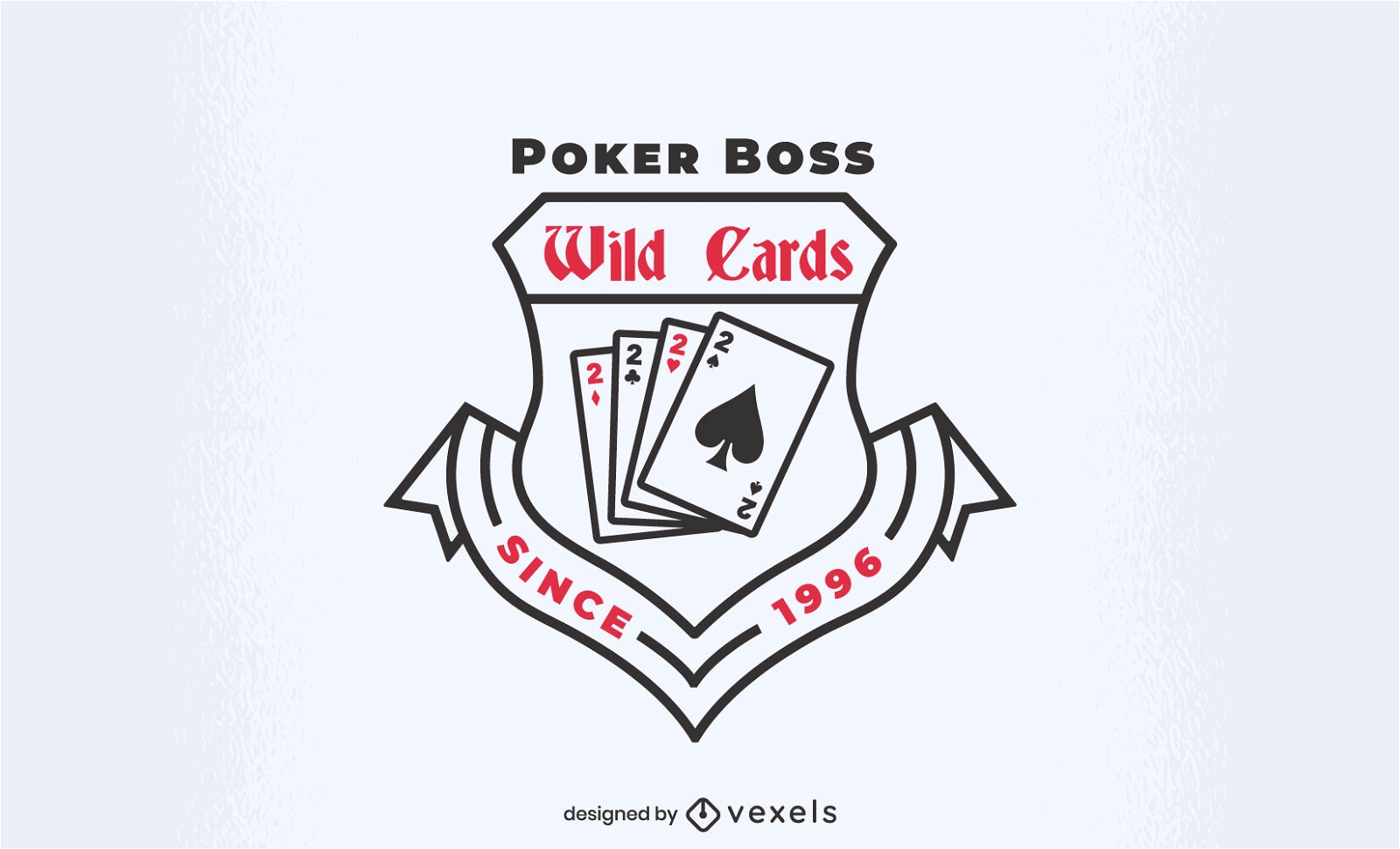 Design de logotipo de negócios de cartas de jogar