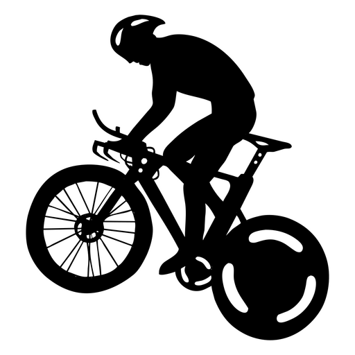 Ciclista atlético em design de ação Desenho PNG