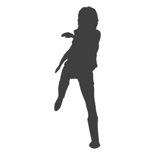 Silhouette of a woman with a black background PNG Design